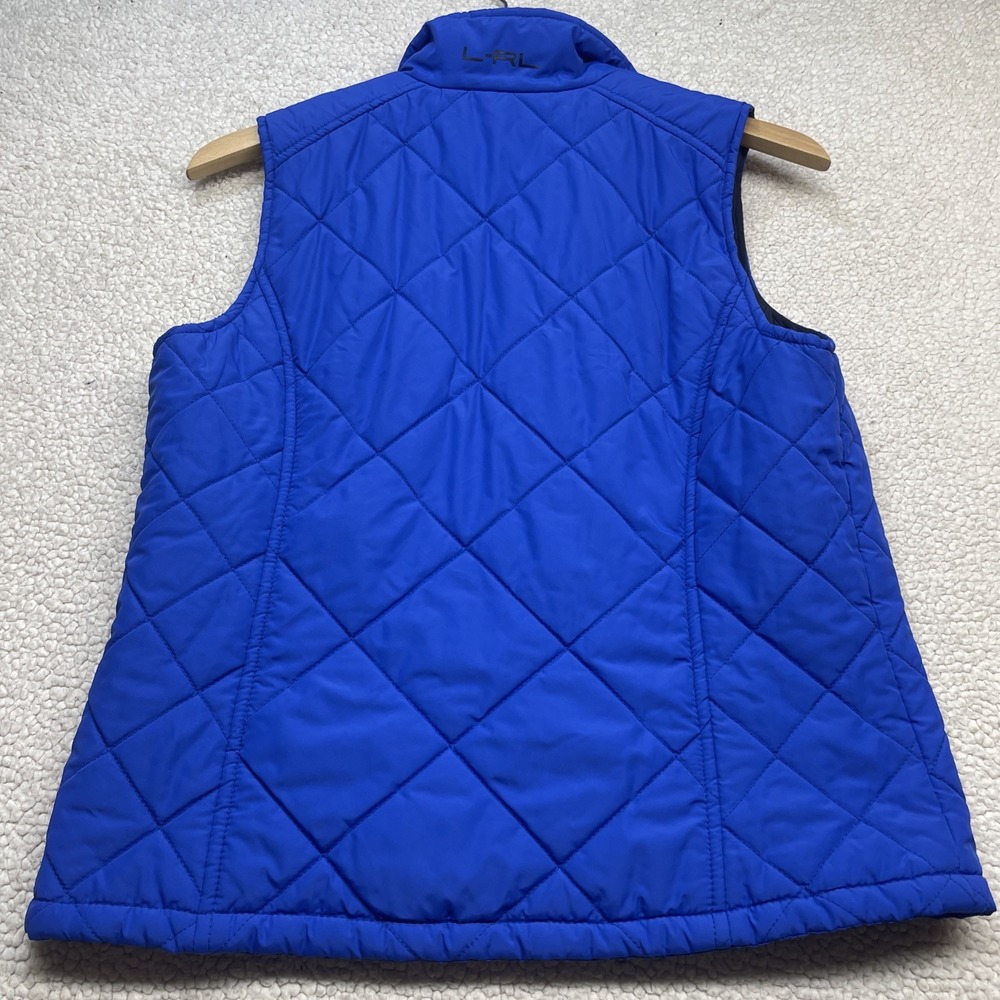 Lauren Ralph Lauren Vest Womens M Blue Quilted Puffer Full Zip L-RL Mock Neck - Picture 6 of 8